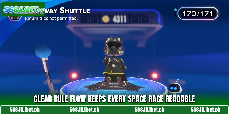Clear rule flow keeps every space race readable