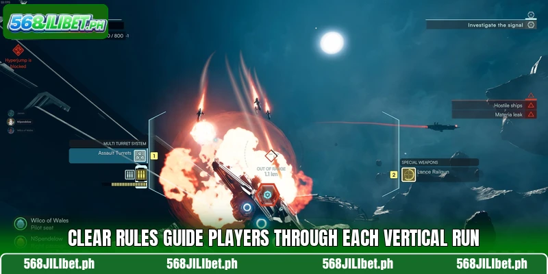 Clear rules guide players through each vertical run