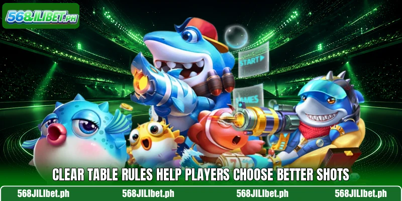 Clear table rules help players choose better shots
