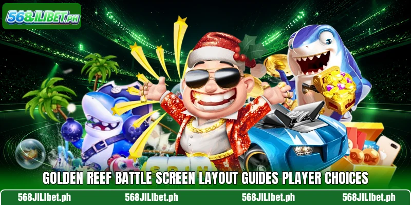 Golden Reef Battle screen layout guides player choices