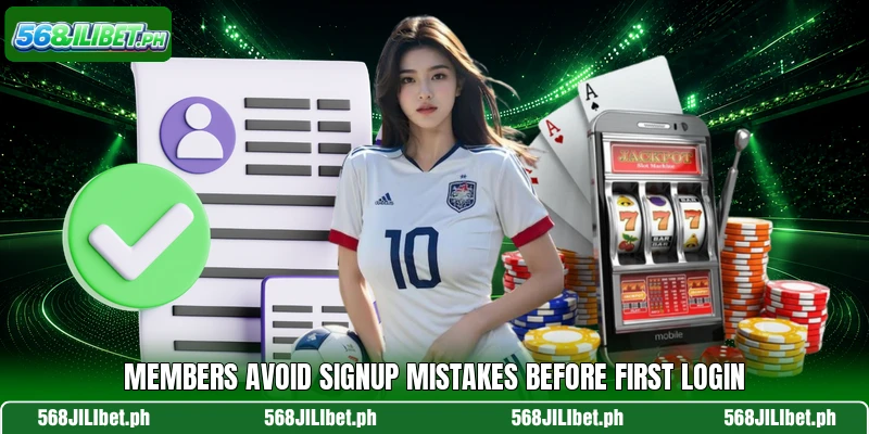 Members avoid signup mistakes before first login