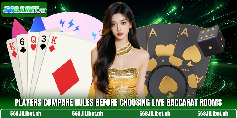Players compare rules before choosing live baccarat rooms