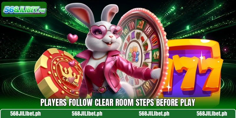 Players follow clear room steps before play