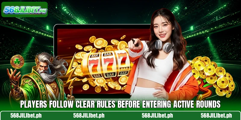 Players follow clear rules before entering active rounds