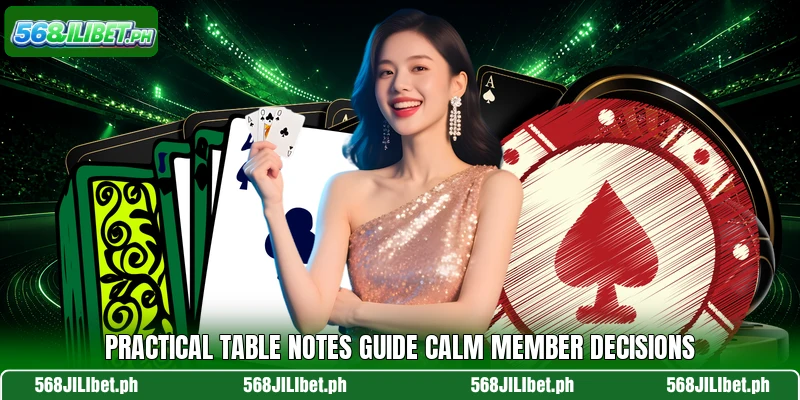Practical table notes guide calm member decisions