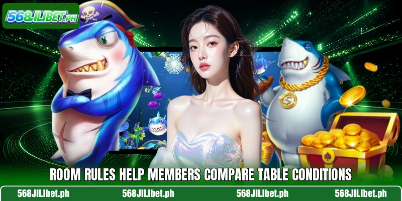 Room rules help members compare table conditions