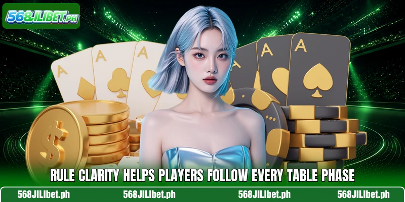 Rule clarity helps players follow every table phase